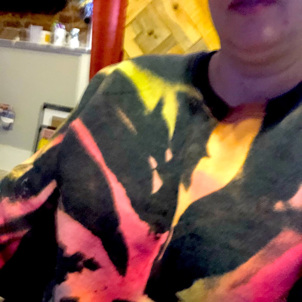 Tie dye sweatshirt.